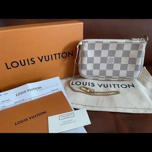 ❌SOLD❌Louis Vuitton Pochette Accessories Mini Damier Azur (DA) DISCONTINUED